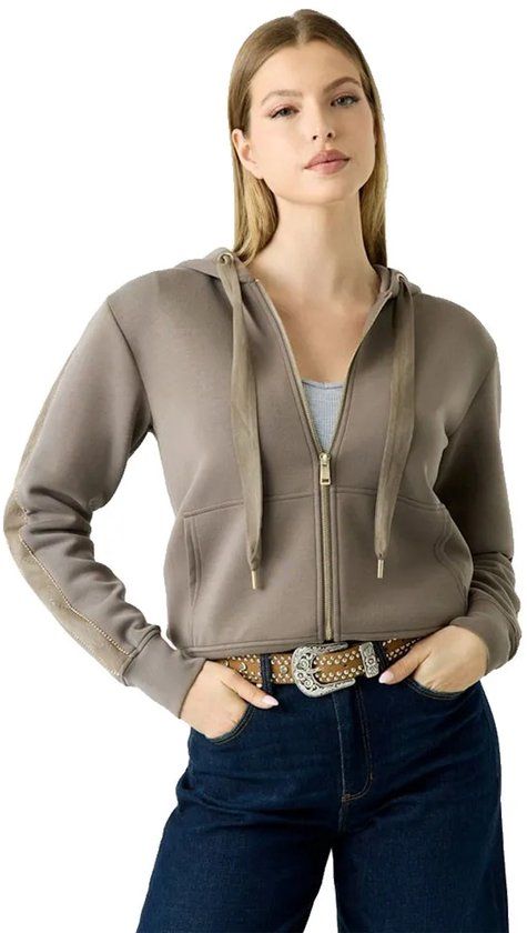 Guess W6yq16k4354 Hoodie Equestrian Brown XL Vrouw