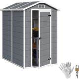 Outsunny Tuinhuis Aluminium Grijs 131L x 186B x 198H cm