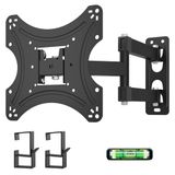 Muchen TV muurbeugel draaibaar kantelbaar TV beugel voor TV's 26-50'' tot 22kg Max. VESA 200x200mm met kleine waterpas muurbeugel TV beugel inclusief schroeven en pluggen