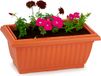 Plasticforte Windsor Plantenpot/Bloempot - Buiten - Kunststof - Terracotta - L33 x B18 x H15 cm