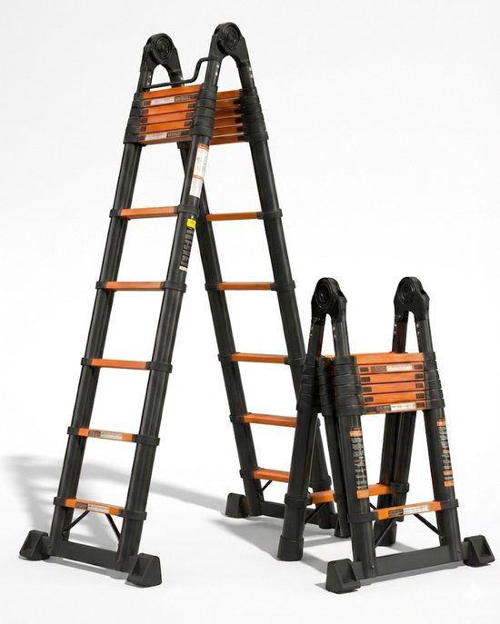 Moeve Vouwladder 5 Meter - Telescopische Ladder - Multifunctionele Aluminium Ladder