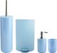 MSV set brosse WC avec porte-balai/gobelet/distributeur de savon/poubelle à pédale Moods - plastique - bleu clair
