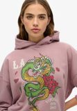 Superdry Neo Trad Tattoo Hoodie Dames Grape Shake Purple L