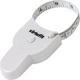 VirtuFit Omtrekmeter - Meetlint - Wit - 150 cm - Zelfspansysteem - Handig & Compact - Voor Nauwkeurige Metingen - Body Mass Tape