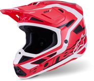 Alpinestars S-M7 Deed Rood Zwart Crosshelm - Helm