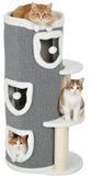 Pawhut Cat Tree - Spaanplaat, Polyester - 50L x 36B x 101H cm - Grijs