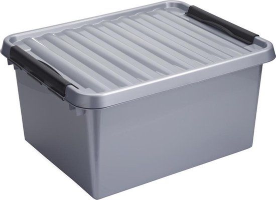 Sunware Q-line Opbergbox - 36L - Metaal Zwart - 50 x 40 x 26 cm