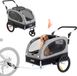 VEVOR Hondenfietskar, Draagvermogen Tot 88 Pond, 2 In 1 Fietsendrager voor Kinderwagen, Eenvoudig Opvouwbaar Wagenframe Met Snelontgrendelingswielen, Universele Fietskoppeling, Reflecto