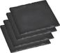 Kesper Pannenonderzetters - 4x stuks - leisteen - 20 x 20 cm - Vierkant