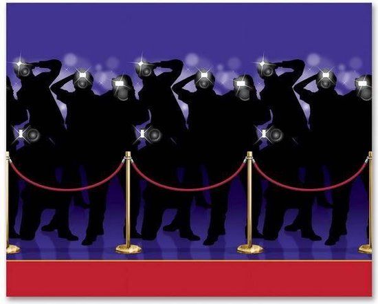 Beistle Hollywood Paparazzi Fotoachtergrond - Kunststof - Meerkleurig