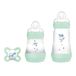 MAM Starterset met 2 anti-koliek flesjes, 160 ml en 260 ml met speen van SkinSoft siliconen, met originele startfopspeen, 0+ maanden, neutraal