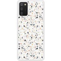 Samsung Galaxy A02S Terrazzo color verstevigd hoesje met sublimatie bedrukking