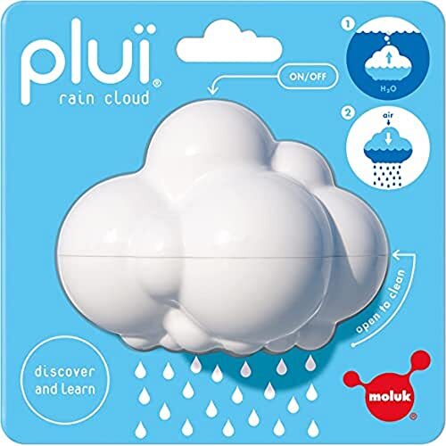 Moluk 2843060 Plui regenwolk, badspeelgoed, innovatief educatief speelgoed voor kinderen vanaf 12 maanden, wit