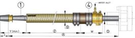 Vetus GVK kolombuis Ø 30 mm, L=2000 mm