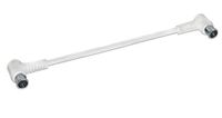 Axing SAK02102 F-Quickfix patchkabel 20 cm coaxkabel met F-hoekstekker wit