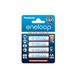 Sanyo Eneloop AA 1900mAh NiMH Rechargeable Batteries - 4 Pack