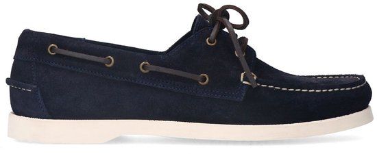 Manfield Heren Donkerblauwe Suède Bootschoenen Maat 44