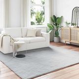 vidaXL Antislip vloerkleed van imitatie konijnenbont OLITE Grijs