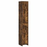 vidaXL Badkamerkast Gerookt eiken 30 x 33 x 190 cm Bewerkt hout