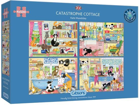 Gibsons Catastrophe Cottage Puzzels (4 x 500 stukjes)