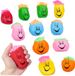 Relaxdays Stressballen Enfants - Set de 12 - 8 cm - Bleu, Jaune, Rouge