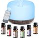 Diffuser d'aromathérapie à ultrasons sans marque 500 ml avec set de 6 huiles essentielles de 10 ml