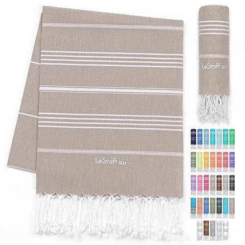 LeStoff Hamamdoek Strandlaken - Beige (95 x 180 cm)