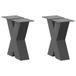 VidaXL Salontafelpoten 2 stuks X-vormig 30x30-31 cm Staal Antraciet