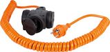 AS-Schwabe 70414 Schutzkontakt-Spiralkabel - 5m - H07BQ-F 3G1,5 - orange - IP44 - Gewerbe, Baustelle
