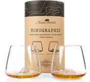 Alaskan Maker Topographic whisky glas 35cl set van 2 glazen-Mount Fuji-Mount Denali