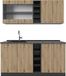 Vicco R-Line Eenpersoonskeuken Artisanaal eiken/antraciet 160 cm Zonder werkblad