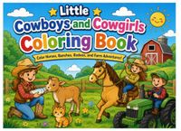 Little Cowboys and Cowgirls Coloring Book