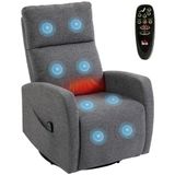 HOMCOM Massage Recliner Sofa-Chenille-97L x 73,5B x 108H cm-Dunkelgrau
