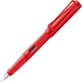 LAMY safari strawberry vulpen - Vulpen met ergonomisch grip en gepolijste stalen penpunt in penpuntbreedte EF - robuust ASA-kunststof - inclusief LAMY T 10 blauwe inktpatroon