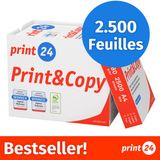 print24 Printerpapier Kopieerpapier 2500 vellen A4 80 g Premium Hoogwit CIE 160