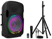 Audibax Party 12 Professionele actieve luidspreker 30,5 cm (12 inch), 600 W Pico Bluetooth, houder + kabel + microfoon