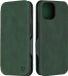 Techsuit Hoesje geschikt voor Apple iPhone 15 - Safe+ Book Wallet Case - Dark green