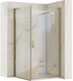Rea Hugo Brush Gold 90x90 - 200 cm - Douchecabine - Vierkant