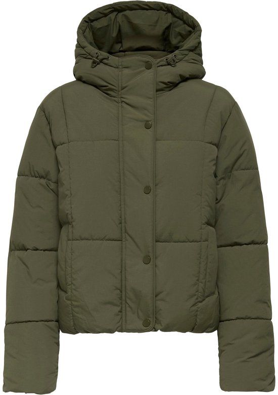 JDY - JDYWONDER SHORT HOOD PUFFER OTW SIJ - Ivy Green - Women's Puffer Jacket - Size XS