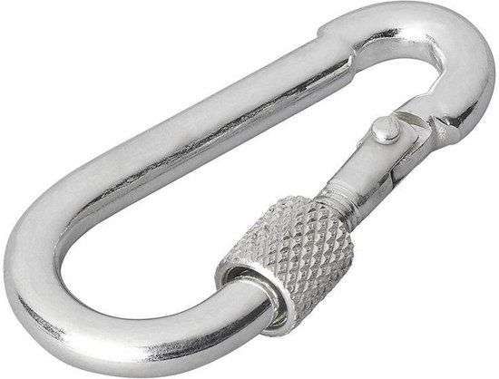 PRO Karabijnhaak metaal 5x50mm met schroefsluiting