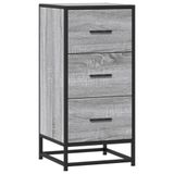 VidaXL Dressoir, grijs Sonoma, 35,5 x 35 x 76 cm, van houtvezel en metaal