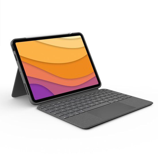 Logitech Combo Touch QWERTZ Duits Grijs - iPad Air (5th/4th gen)