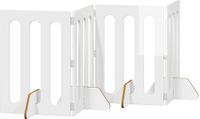 vidaXL Vouwbaar Huisdierhek Hoogglans Wit 201 x 38 x 70 cm