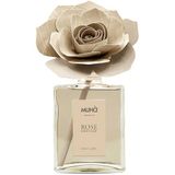 MUHA' Rose Diffuser, kamergeur, zachte melkgeur, kamerdiffuser met berkenhouten roos, formaat 200 ml
