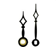 Merkloos / Sans marque Klok Wijzers - Vervangende Wijzers - Klok Reparatie - Euroshaft Fitting - 38mm - Zwart
