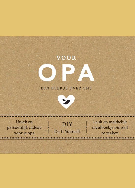 Elma van Vliet Unieboek Voor opa - Elma van Vliet | Invul album - Geel - Hardcover