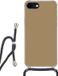 SleevesAndCases Telefoonkoord - Telefoonketting - Hoesje met koord Geschikt voor iPhone 8 - Palet - Beige - Siliconen - Crossbody