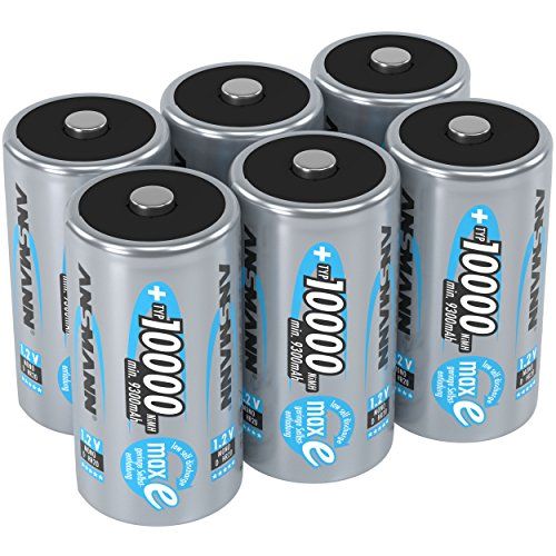 Ansmann Accu D 10.000 mAh NiMH 1,2 V (6 stuks) - oplaadbare mono D-batterijen