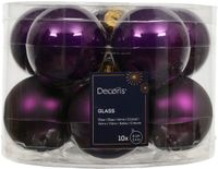 Decoris Kaemingk B.V. Kerstballen glas d6 cm vijg 10 st