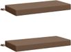 vidaXL Coussins de banc SOEST 2 pièces 100% Polyester Taupe 80 x 40 x 8 cm